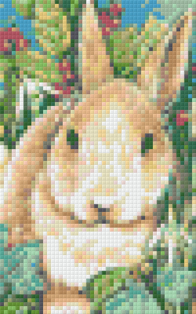 Winter Bunny Two [2] Baseplate PixelHobby Mini-mosaic Art Kit image 0